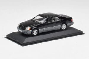 Mercedes C140 600 SEC Melns Minichamps 1:43 32600 Metāls — attēls 2 no 4