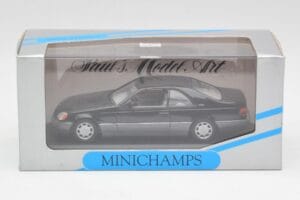 Mercedes C140 600 SEC Melns Minichamps 1:43 32600 Metāls — attēls 4 no 4