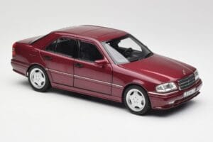 Mercedes AMG C36 W202 Almandine Sarkans Norev 1:18 B66040706 Metāls — attēls 6 no 8