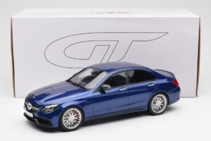 Mercedes AMG C63 S W205 Zils GT Spirit 1:18 ZM044 Sveķi — attēls 6 no 6