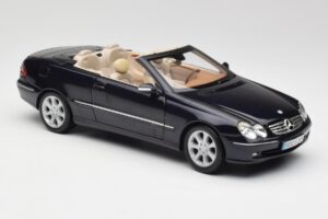 Mercedes CLK 500 W209 Kabriolets Tumši Zils Metaliks Kyosho 1:18 B66962174 Metāls — attēls 7 no 9