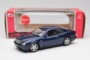 Mercedes CLK 55 AMG C209 Zils Metaliks Anson 1:18 30343 Metāls — attēls 8 no 8