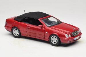Mercedes CLK A208 Kabriolets Sarkans Anson 1:18 30338 Metāls — attēls 6 no 8