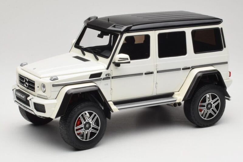 Mercedes G 63 AMG 4x4 Squared Polar White Almost Real 1:18 820203 Metāls