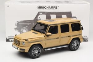 Mercedes G-Class G 500 W463A Solarbeam Yellow Metallic Minichamps 1:18 113037108 Metāls — attēls 8 no 8