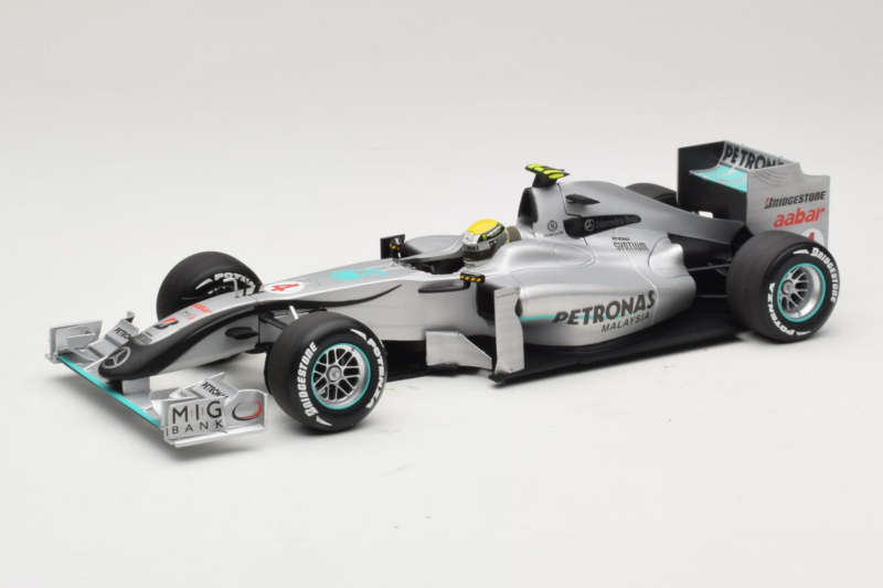 Mercedes MGP W01 #4 N. Rosberg Mercedes GP Showcar 2010 Minichamps 1:18 150100074 Metāls