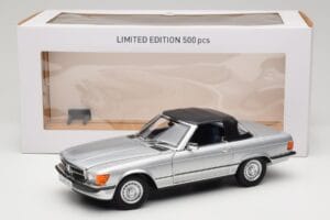 Mercedes R107 380 SL Sudrabs Norev 1:18 183725 Metāls — attēls 8 no 8
