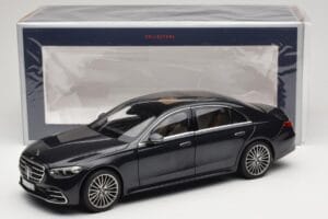 Mercedes S-Class W223 AMG Line Anthracite Blue Norev 1:18 183800 Metāls — attēls 8 no 8