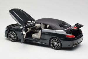 Mercedes S-Class Kabriolets A217 Magnetite Melns Metaliks Norev 1:18 B66960354 Metāls — attēls 5 no 8