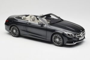 Mercedes S-Class Kabriolets A217 Magnetite Melns Metaliks Norev 1:18 B66960354 Metāls — attēls 6 no 8