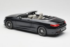 Mercedes S-Class Kabriolets A217 Magnetite Melns Metaliks Norev 1:18 B66960354 Metāls — attēls 7 no 8