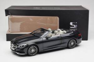 Mercedes S-Class Kabriolets A217 Magnetite Melns Metaliks Norev 1:18 B66960354 Metāls — attēls 8 no 8