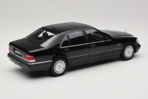 Mercedes S-Class W140 S600 Obsidian Black Metallic Norev 1:18 183045 Metāls — attēls 3 no 8