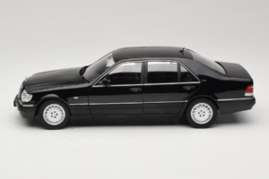 Mercedes S-Class W140 S600 Obsidian Black Metallic Norev 1:18 183045 Metāls — attēls 4 no 8