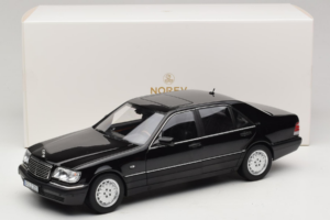Mercedes S-Class W140 S600 Obsidian Black Metallic Norev 1:18 183045 Metāls — attēls 8 no 8