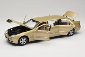 Mercedes S-Class W220 Pullman Gold Metallic Sun Star 1:18 4113 Metāls — attēls 2 no 8