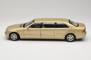 Mercedes S-Class W220 Pullman Gold Metallic Sun Star 1:18 4113 Metāls — attēls 4 no 8