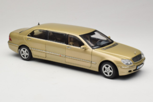 Mercedes S-Class W220 Pullman Gold Metallic Sun Star 1:18 4113 Metāls — attēls 6 no 8