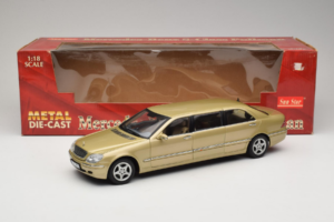Mercedes S-Class W220 Pullman Gold Metallic Sun Star 1:18 4113 Metāls — attēls 8 no 8