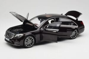 Mercedes S-Class W222 AMG Line Ruby Melns Metallic Norev 1:18 183483 Metāls — attēls 2 no 8