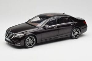 Mercedes S-Class W222 AMG Line Ruby Melns Metallic Norev 1:18 183483 Metāls