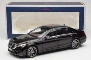 Mercedes S-Class W222 AMG Line Ruby Melns Metallic Norev 1:18 183483 Metāls — attēls 8 no 8