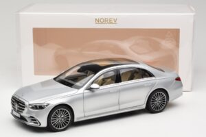 Mercedes S-Class W223 AMG Line Brilliant Silver Norev 1:18 183805 Metāls — attēls 8 no 8