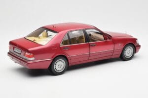 Mercedes S500 W140 Sarkans Metallic Norev 1:18 183579 Metāls — attēls 3 no 8