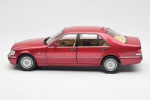 Mercedes S500 W140 Sarkans Metallic Norev 1:18 183579 Metāls — attēls 4 no 8