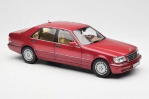 Mercedes S500 W140 Sarkans Metallic Norev 1:18 183579 Metāls — attēls 6 no 8