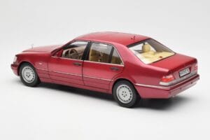 Mercedes S500 W140 Sarkans Metallic Norev 1:18 183579 Metāls — attēls 7 no 8