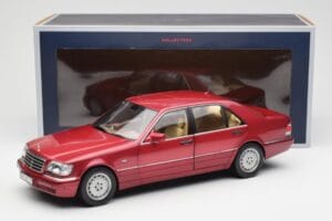 Mercedes S500 W140 Sarkans Metallic Norev 1:18 183579 Metāls — attēls 8 no 8