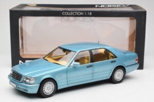 Mercedes S500 W140 Tirkīzs Metallic Norev 1:18 183561 Metāls — attēls 8 no 8