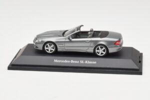 Mercedes SL R230 Palladium Silver Metallic Minichamps 1:43 B66962390 Metāls