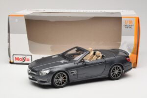 Mercedes SL65 AMG Black Series R230 Matte Black Maisto 1:18 36198 Metāls — attēls 8 no 8