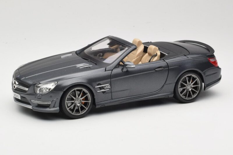 Mercedes SL65 AMG Black Series R230 Matte Black Maisto 1:18 36198 Metāls