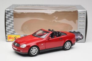 Mercedes SLK 230 R170 Sarkans Maisto 1:18 56023 Metāls — attēls 9 no 9