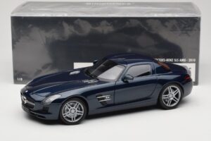 Mercedes SLS AMG C197 Blue Metallic Minichamps 1:18 100039021 Metāls — attēls 8 no 8