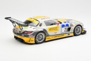 Mercedes SLS AMG GT3 #21 Rowe Racing Arnold / Roloff / Seyffarth / Jäger ADAC 24 Hours Nürburgring 2013 Minichamps 1:18 15113 — attēls 2 no 6