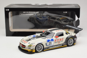 Mercedes SLS AMG GT3 #21 Rowe Racing M. Zehe / M. Hartung ADAC 24h Nurburgring 2012 Minichamps 1:18 151123121 Metāls — attēls 6 no 6