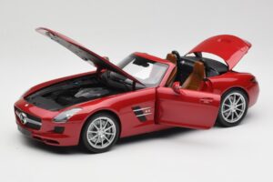 Mercedes SLS AMG R197 Roadster Le Mans Sarkans Minichamps 1:18 100039030 Metāls — attēls 2 no 8