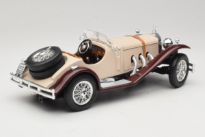 Mercedes SSK Bēšs & Tumšsarkans Bburago 1:18 3009-M4 Metāls — attēls 2 no 6