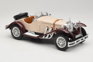Mercedes SSK Bēšs & Tumšsarkans Bburago 1:18 3009-M4 Metāls — attēls 4 no 6