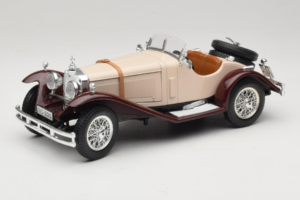 Mercedes SSK Bēšs & Tumšsarkans Bburago 1:18 3009-M4 Metāls