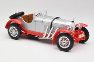 Mercedes SSK Sudrabs & Sarkans Bburago 1:18 3009-M2 Metāls — attēls 4 no 6