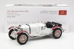 Mercedes SSKL R. Caracciola / W. Sebastian Mille Miglia Winner 1931 CMC 1:18 M-055 Metāls — attēls 6 no 6