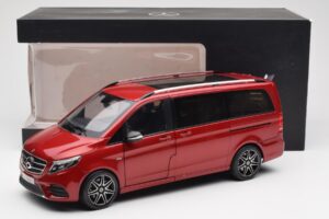 Mercedes V-Class W447 Designo Hyacinth Sarkans Metāliski Norev 1:18 B66004166 Metāls — attēls 7 no 7