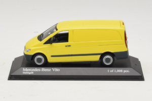 Mercedes Vito Kastenwagen Dzeltens Minichamps 1:43 400032260 Metāls