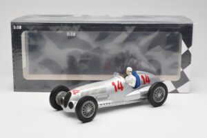 Mercedes W125 #14 Daimler-Benz AG M. von Brauchitsch 2nd Place German GP 1937 Minichamps 1:18 155373114 Metāls — attēls 6 no 6
