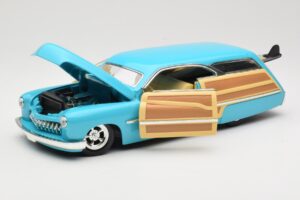 Mercury Merc Woodie Zils Hot Wheels 1:18 27806 Metāls — attēls 2 no 8